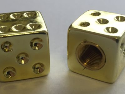 Ozdobná čiapočka ventilu kocky zlaté