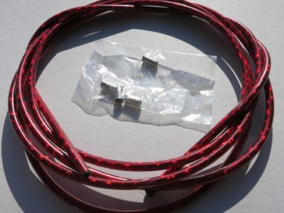 Bowden 2,5m x 5mm - červená metalíza
